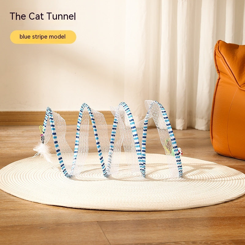 Interactive Cat Toy Blue Stripe Model