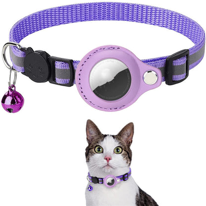 Cat Air Tag Collar in Purple 