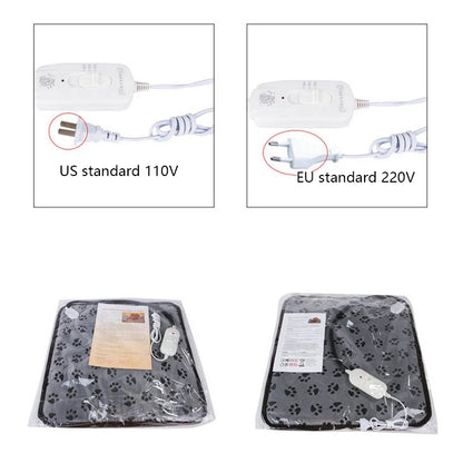 Details of the different countries plugs supplied with the electric blanket 