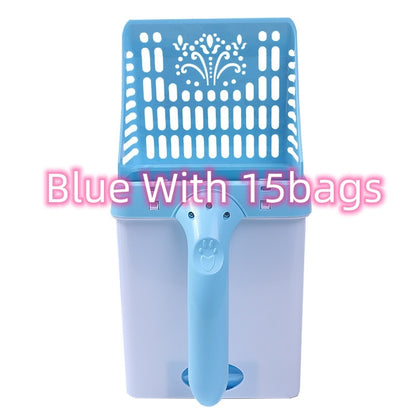 Cat Litter Sifter in blue with 15 bags 