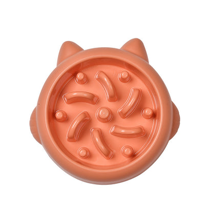 Cat Slow Feeder, orange colour 