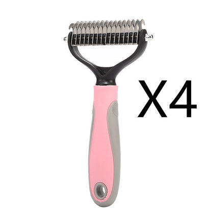 deshedding brush in pink times four 