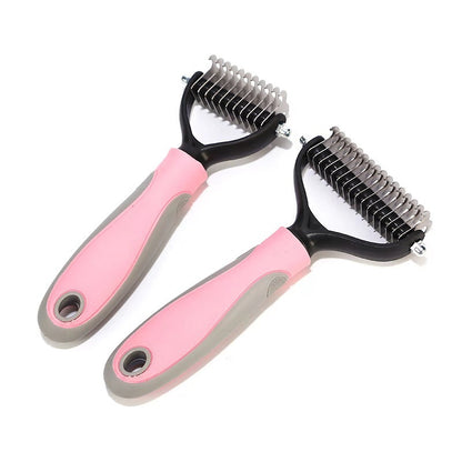 deshedding brush in pink times two 