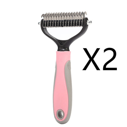 deshedding brush in pink times two 