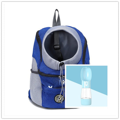 Blue Dog Backpack with a light blue bottle gift 