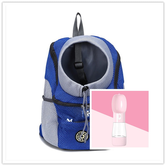 Blue Dog Backpack with a free pink bottle gift 