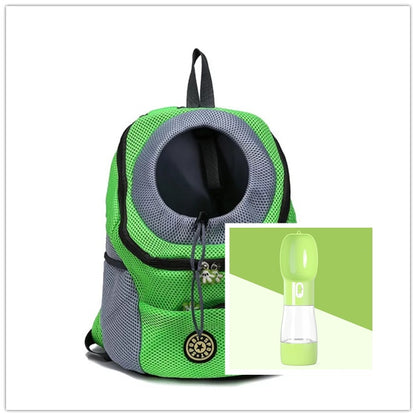 Gree Dog Backpack with a free green bottle gift 