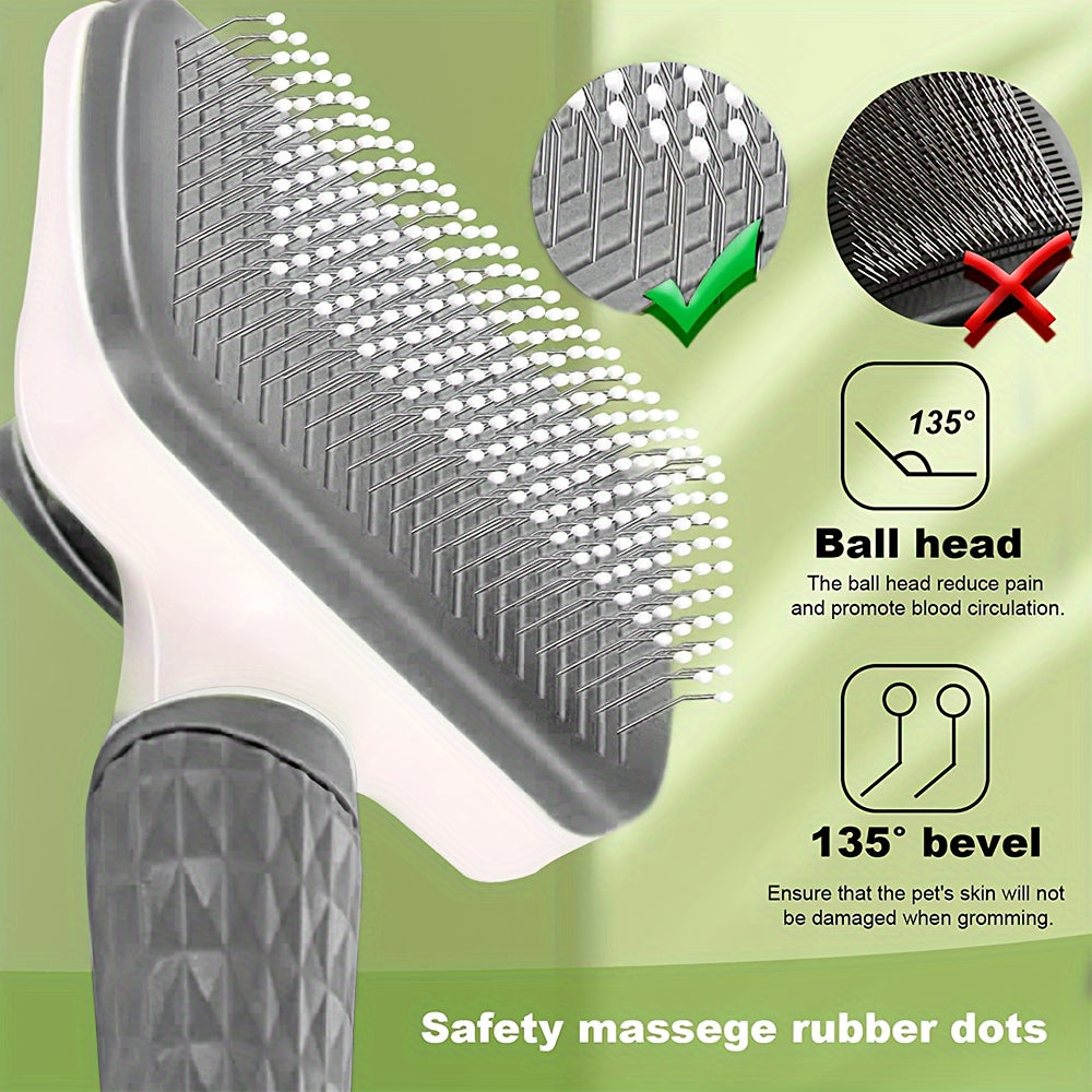 Dog grooming brush showing the specifications 