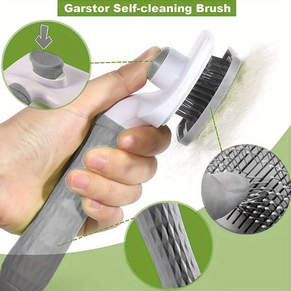 Dog Grooming Brush Self Cleaning instructions 