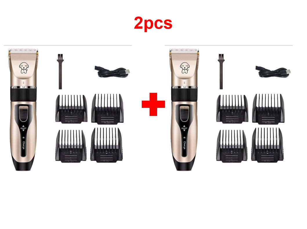 Dog Hair Trimmers showing the 2 pieces package 