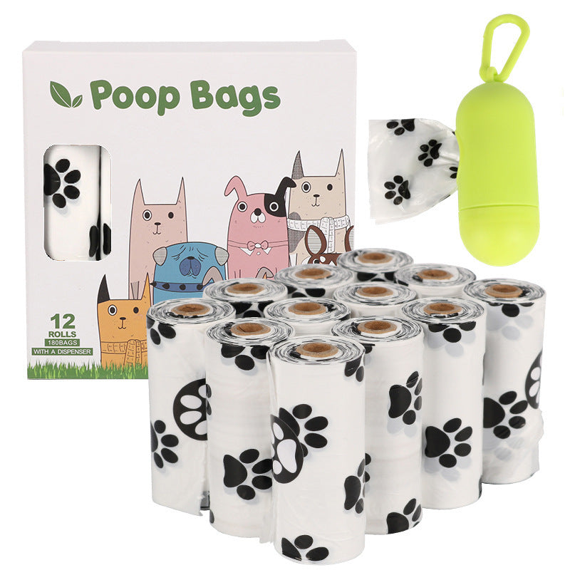 Dog Poop Bags  in white 12 pieces 