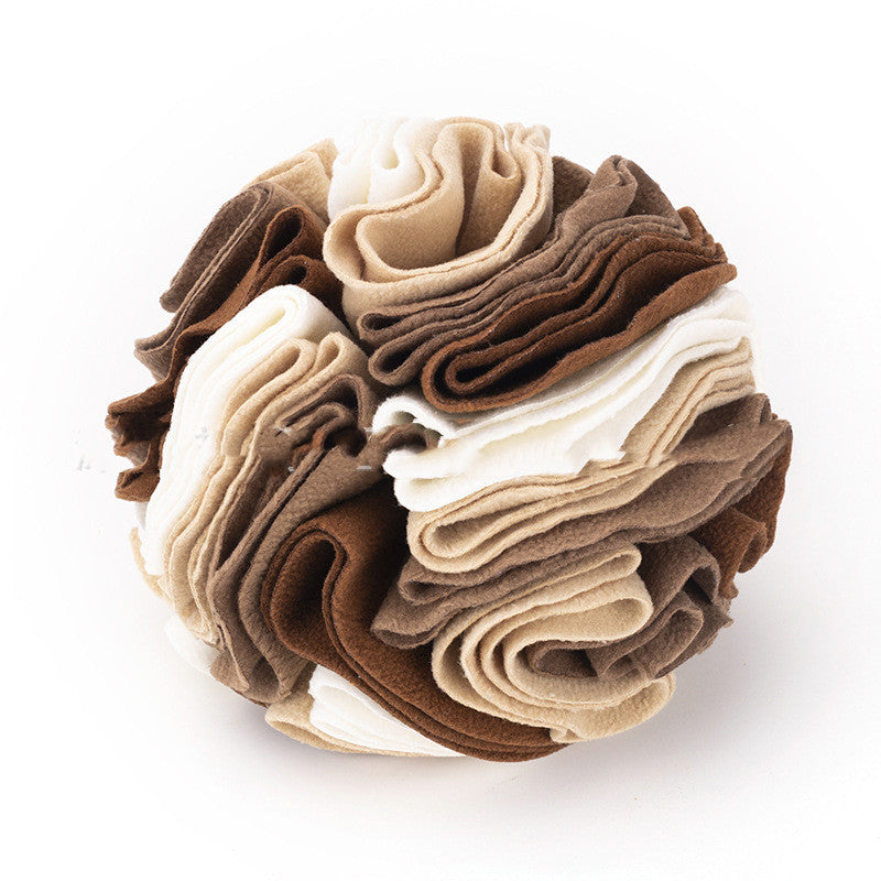 Dog Snuffle Ball  in brown 