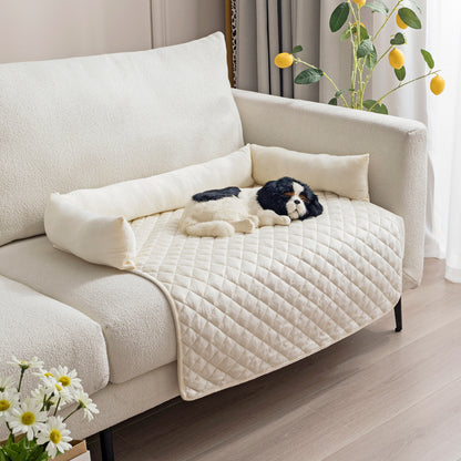 Dog Sofa Bed, Waterproof and comfortably protecting your sofa while pampering your pet in a white colour.