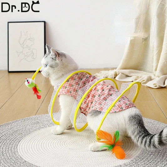 Cat playing with the interactive cat toy 