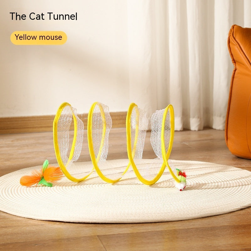 Interactive Cat Toy Yellow Mouse 