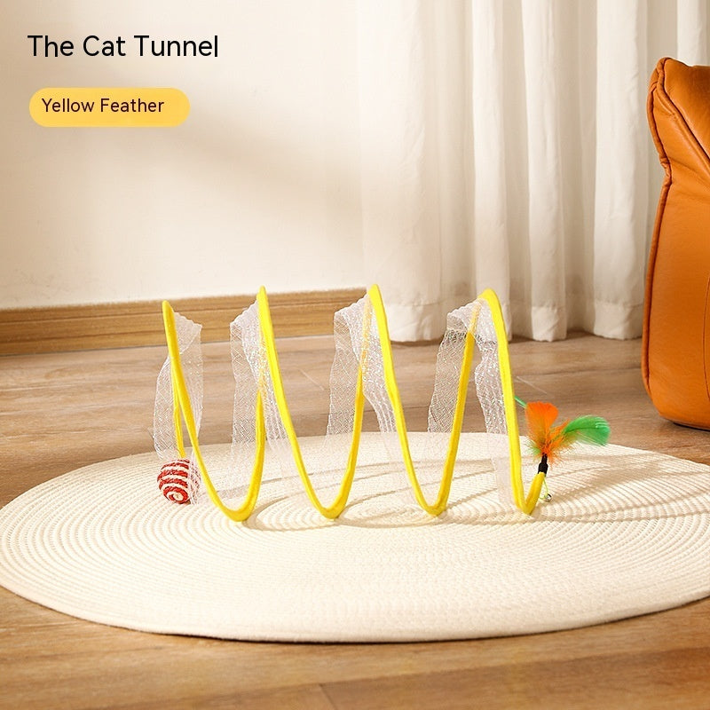 Interactive Cat Toy Yellow Feather 