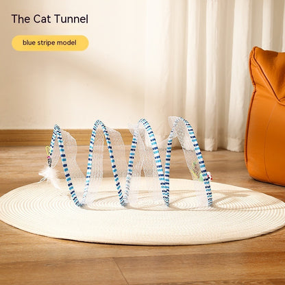 Interactive Cat Toy Blue Stripe Model 