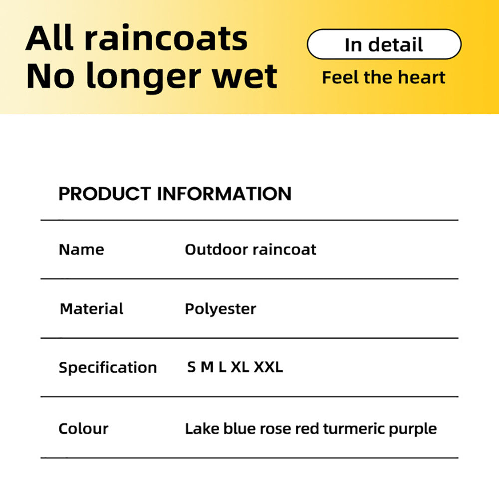 Pet Raincoat product information 