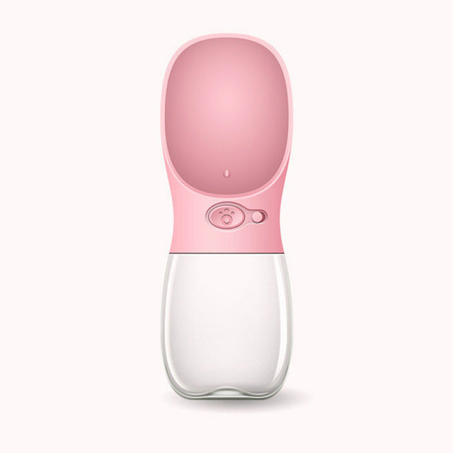 Portable Dog Water Bottle in pink 