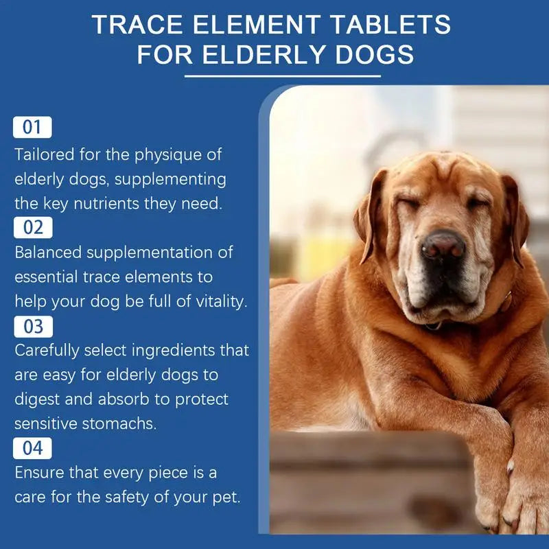 Senior Dog Supplements, trace elements for elderly dogs 