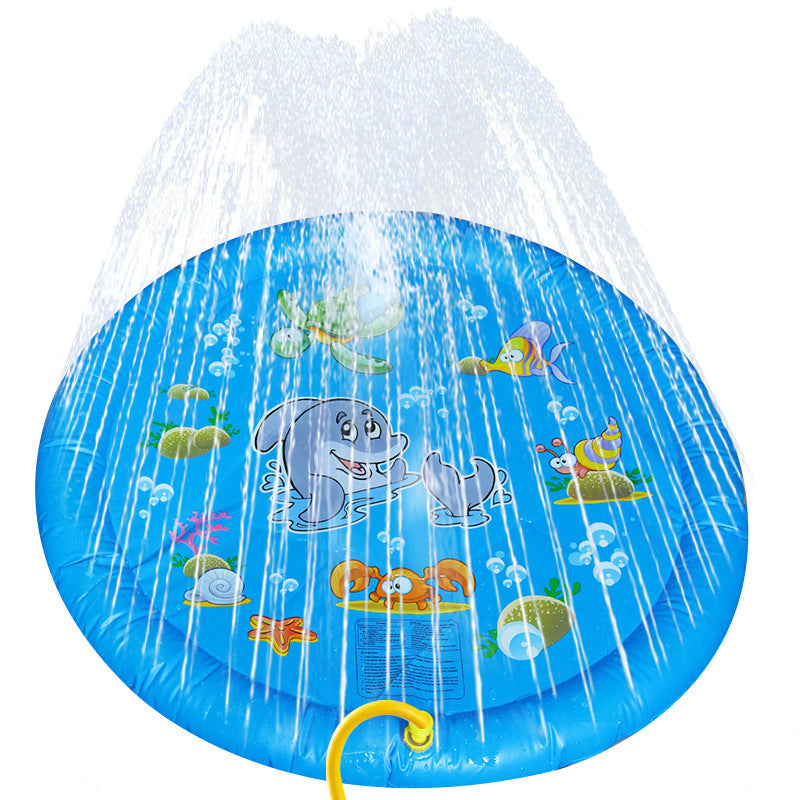Splash Pad for Dogs, an instructional picture with the splash pad in operation 