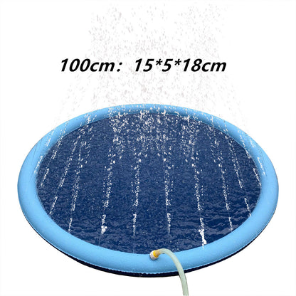 Splash pad for dogs, 10 cm diameter blue pool 