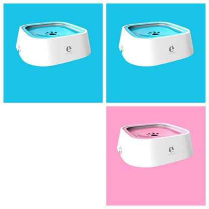 Dg water bowl collection times three, two blue tops and one pink top 