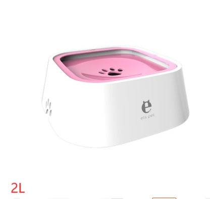 Dog water bowl with a pink top 2 litre 